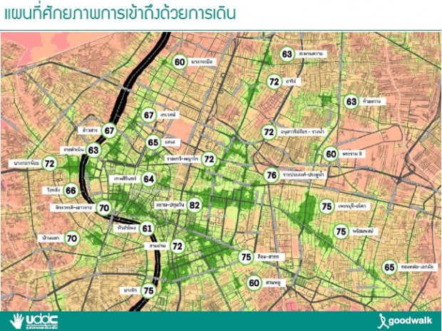 แผนที่ศักยภาพการเข้าถึงด้วยการเดิน