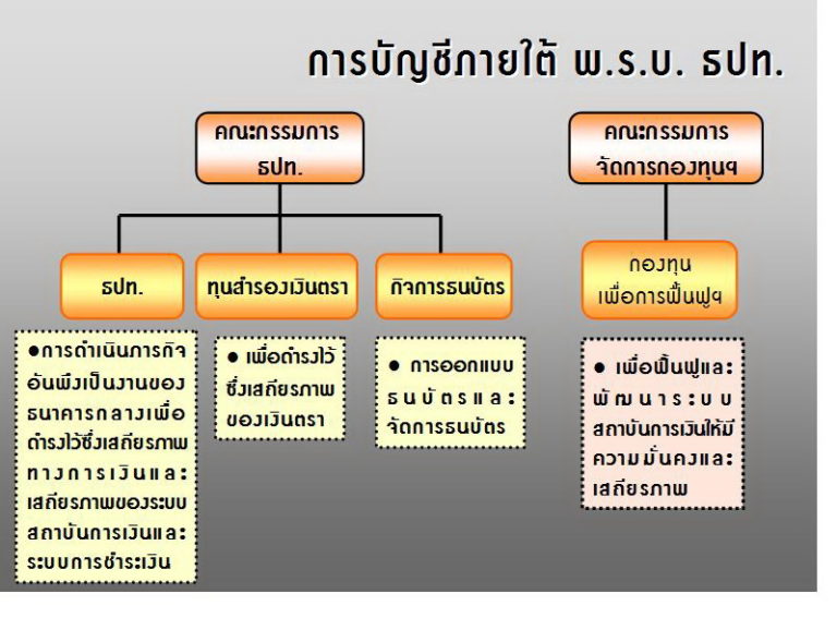 บัญชีธปท. ภายใต้พ.ร.บ.ธนาคารแห่งประเทศไทย