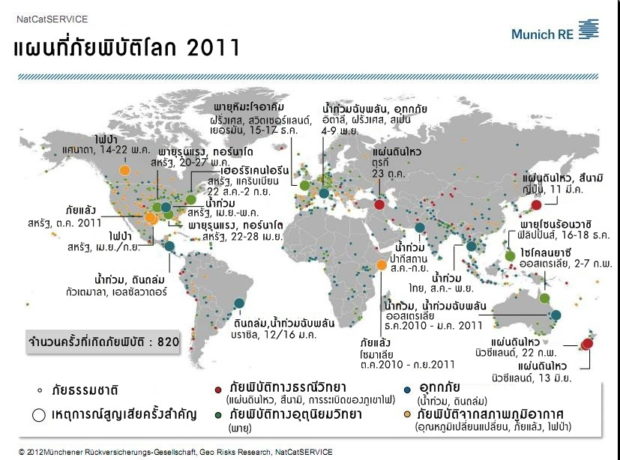แผนที่ภัยพิบัติโลกปี 2011
