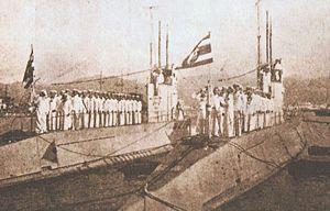พิธีรับมอบ ร.ล.มัจฉาณุ และ ร.ล.วิรุณ เรือดำน้ำคู่แรกของไทย ที่มาภาพ : www.navy.mi.th