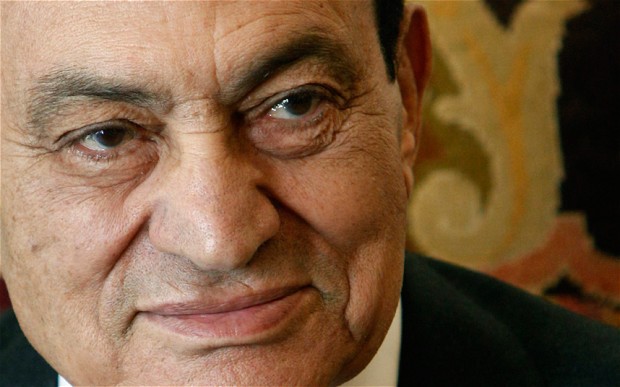 ประธานาธิบดีฮอสนี บูมารัก แห่งอียิปต์ ที่มาภาพ : http://i.telegraph.co.uk