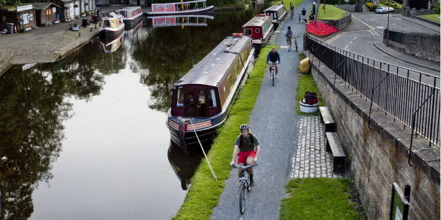 คลองและทางจักรยานใน Amsterdam