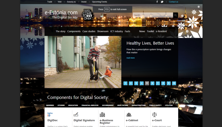 โฮมเพจ e-Estonia
