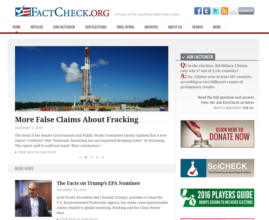 เว็บไซต์ factcheck.org