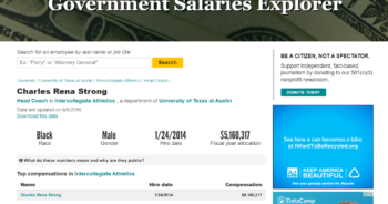 Government Salaries Explorer โดย Texas Tribune