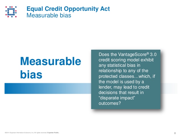 คำถามหลักในการวัด "อคติที่วัดได้" ภายใต้กฎหมาย Equal Credit Opportunity Act ของอเมริกา