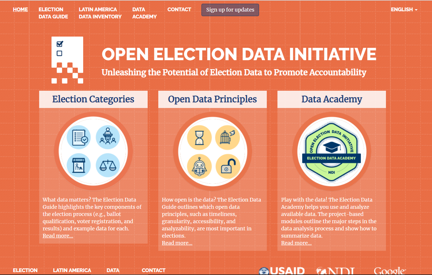 เว็บไซต์ Open Election Data Initiative