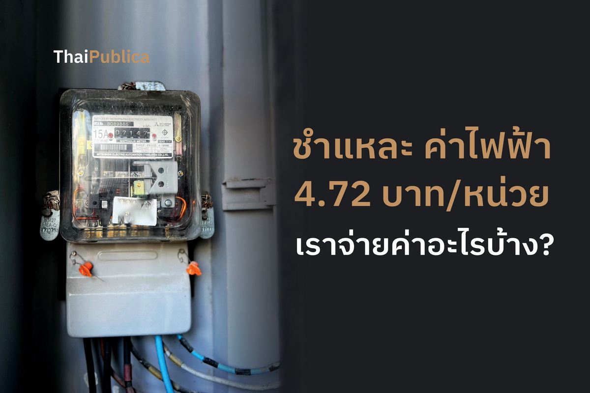 Allocate electricity cost 4.72 baht/unit (1) What are we paying for